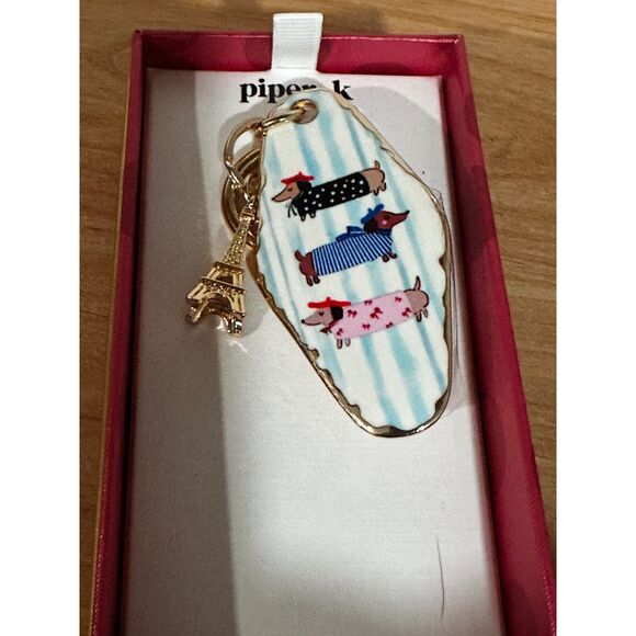 Piper K Dachshund Wiener Doxie Dog Bag Charm Keychain NIB - Picture 2 of 4